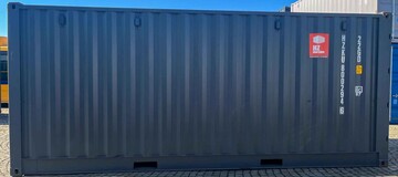 grå container 20 åben side til salg
